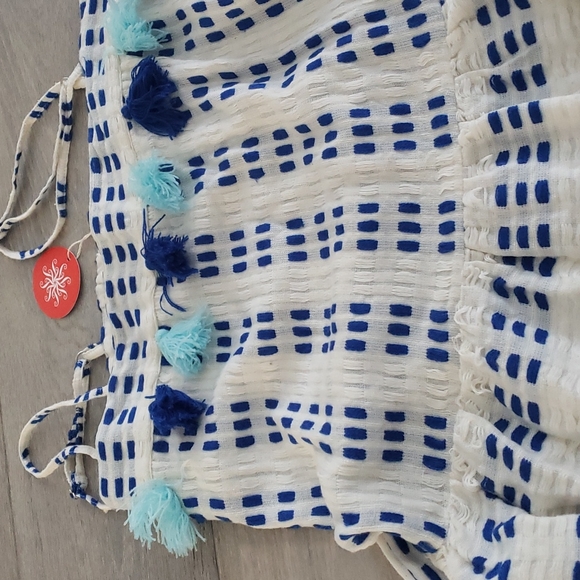 TESSORA Rowan Tiered-Print Pompom Dress XS NWT - Picture 4 of 10